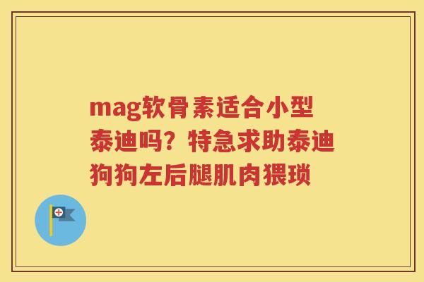 mag软骨素适合小型泰迪吗?特急求助泰迪狗狗左后腿肌肉猥琐 mag软骨素适合小型泰迪吗?特急求助泰迪狗狗左后腿肌肉猥琐