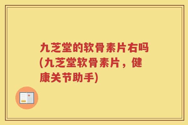 九芝堂的软骨素片右吗(九芝堂软骨素片，健康关节助手)