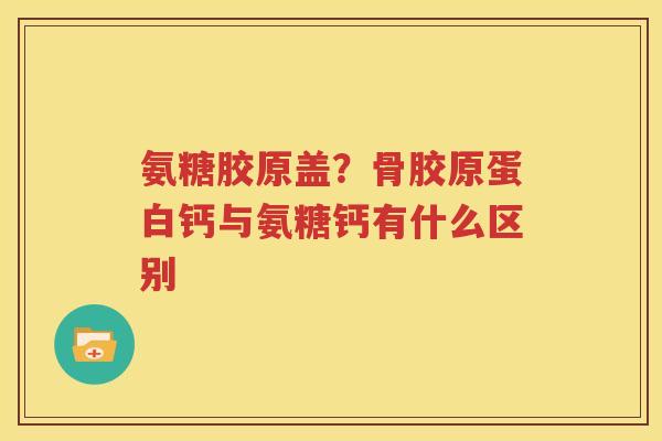 氨糖胶原盖？骨胶原蛋白钙与氨糖钙有什么区别