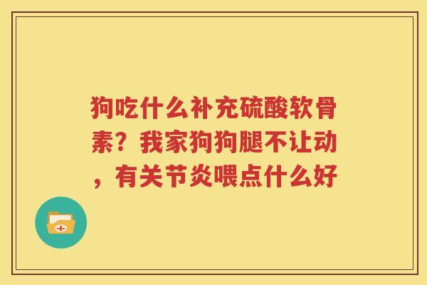 狗吃什么补充硫酸软骨素？我家狗狗腿不让动，有喂点什么好