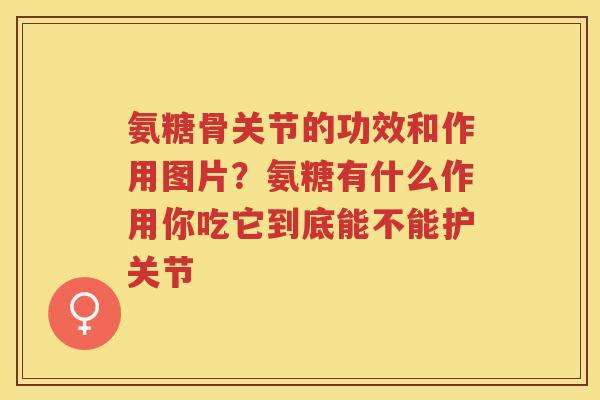 氨糖骨关节的功效和作用图片？氨糖有什么作用你吃它到底能不能护关节