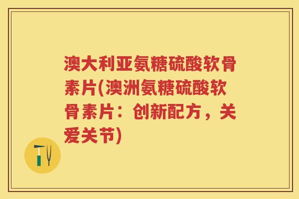 澳大利亚氨糖硫酸软骨素片(澳洲氨糖硫酸软骨素片:创新配方,关爱关节) 澳大利亚氨糖硫酸软骨素片(澳洲氨糖硫酸软骨素片:创新配方,关爱关节)