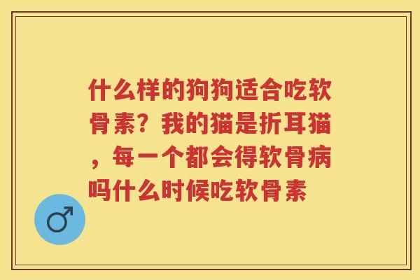 什么样的狗狗适合吃软骨素?我的猫是折耳猫,每一个都会得软骨吗什么时候吃软骨素 什么样的狗狗适合吃软骨素?我的猫是折耳猫,每一个都会得软骨吗什么时候吃软骨素