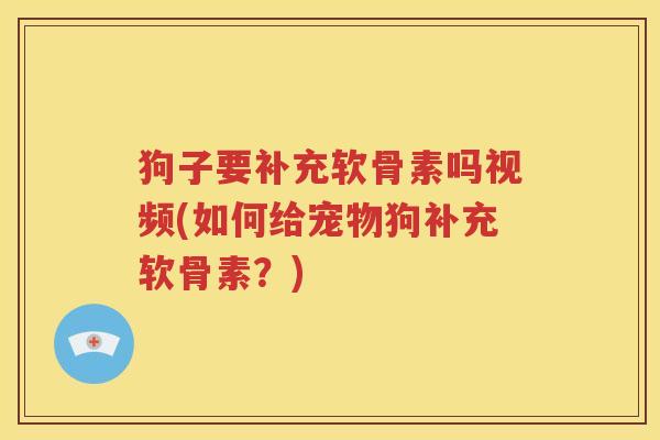 狗子要补充软骨素吗视频(如何给宠物狗补充软骨素?) 狗子要补充软骨素吗视频(如何给宠物狗补充软骨素?)