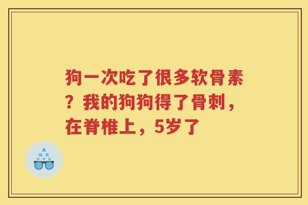 狗一次吃了很多软骨素?我的狗狗得了,在脊椎上,5岁了 狗一次吃了很多软骨素?我的狗狗得了,在脊椎上,5岁了