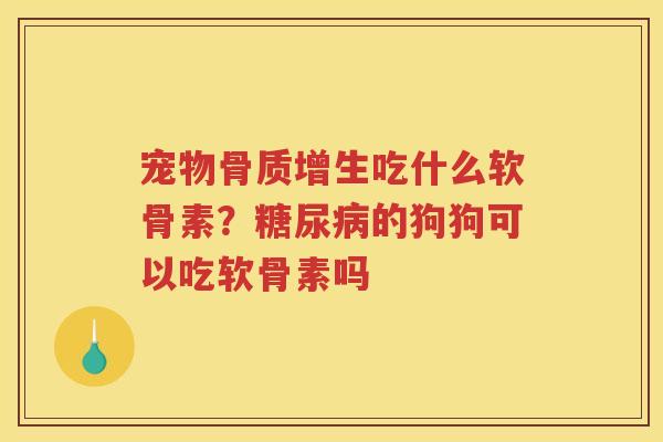 宠物吃什么软骨素?的狗狗可以吃软骨素吗 宠物吃什么软骨素?的狗狗可以吃软骨素吗