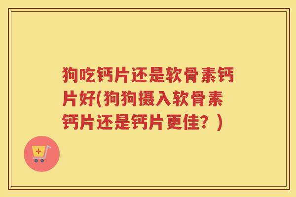 狗吃钙片还是软骨素钙片好(狗狗摄入软骨素钙片还是钙片更佳?) 狗吃钙片还是软骨素钙片好(狗狗摄入软骨素钙片还是钙片更佳?)