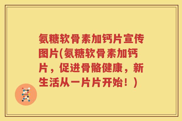 氨糖软骨素加钙片宣传图片(氨糖软骨素加钙片，促进骨骼健康，新生活从一片片开始！)