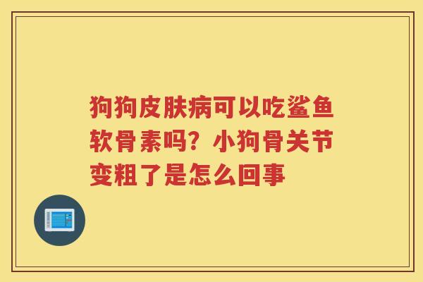 狗狗可以吃鲨鱼软骨素吗?小狗骨关节变粗了是怎么回事 狗狗可以吃鲨鱼软骨素吗?小狗骨关节变粗了是怎么回事
