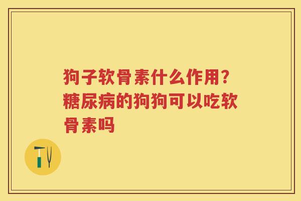 狗子软骨素什么作用?的狗狗可以吃软骨素吗 狗子软骨素什么作用?的狗狗可以吃软骨素吗