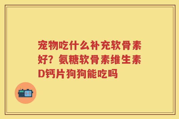 宠物吃什么补充软骨素好?氨糖软骨素维生素D钙片狗狗能吃吗 宠物吃什么补充软骨素好?氨糖软骨素维生素D钙片狗狗能吃吗