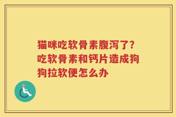 猫咪吃软骨素了?吃软骨素和钙片造成狗狗拉软便怎么办 猫咪吃软骨素了?吃软骨素和钙片造成狗狗拉软便怎么办
