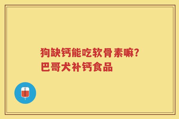狗缺钙能吃软骨素嘛?巴哥犬补钙食品 狗缺钙能吃软骨素嘛?巴哥犬补钙食品