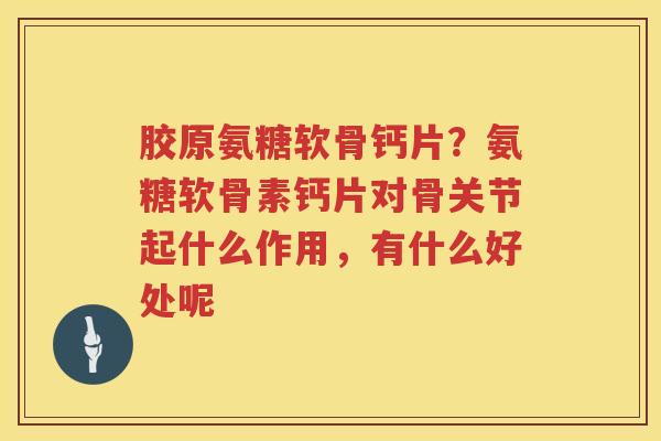 胶原氨糖软骨钙片?氨糖软骨素钙片对骨关节起什么作用,有什么好处呢 胶原氨糖软骨钙片?氨糖软骨素钙片对骨关节起什么作用,有什么好处呢