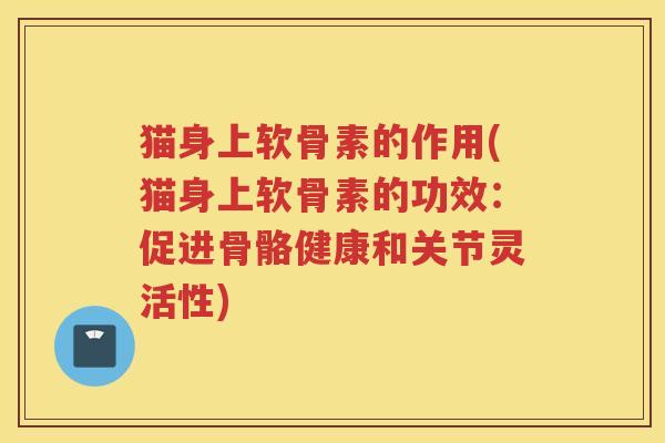 猫身上软骨素的作用(猫身上软骨素的功效:促进骨骼健康和关节灵活性) 猫身上软骨素的作用(猫身上软骨素的功效:促进骨骼健康和关节灵活性)
