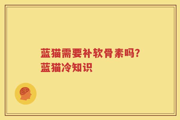 蓝猫需要补软骨素吗?蓝猫冷知识 蓝猫需要补软骨素吗?蓝猫冷知识