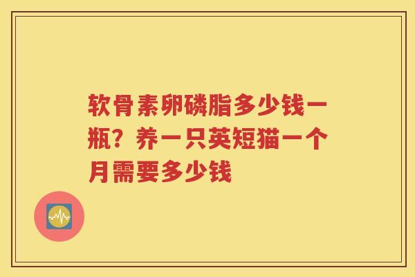 软骨素卵磷脂多少钱一瓶?养一只英短猫一个月需要多少钱 软骨素卵磷脂多少钱一瓶?养一只英短猫一个月需要多少钱
