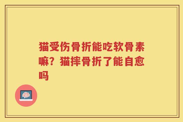 猫受伤能吃软骨素嘛？猫摔了能自愈吗