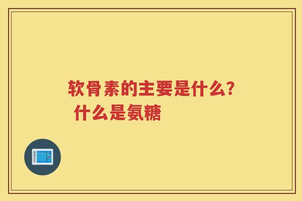 软骨素的主要是什么？ 什么是氨糖
