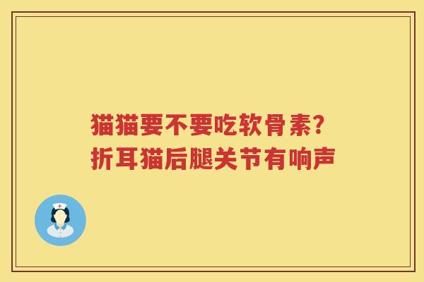 猫猫要不要吃软骨素?折耳猫后腿关节有响声 猫猫要不要吃软骨素?折耳猫后腿关节有响声