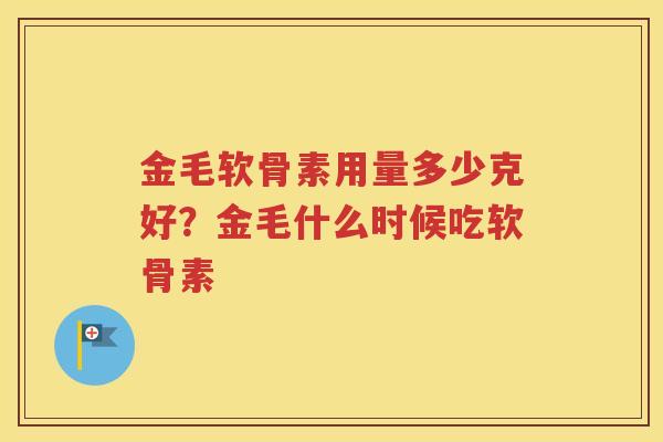 金毛软骨素用量多少克好？金毛什么时候吃软骨素