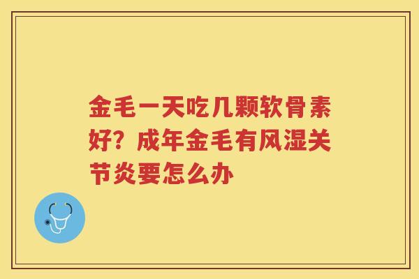 金毛一天吃几颗软骨素好?成年金毛有要怎么办 金毛一天吃几颗软骨素好?成年金毛有要怎么办