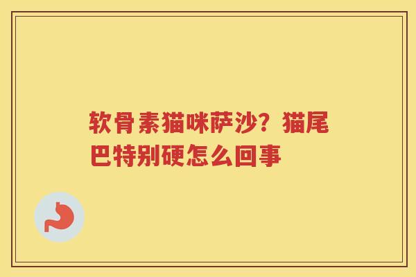 软骨素猫咪萨沙?猫尾巴特别硬怎么回事 软骨素猫咪萨沙?猫尾巴特别硬怎么回事