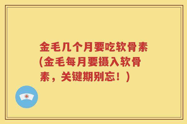 金毛几个月要吃软骨素(金毛每月要摄入软骨素,关键期别忘!) 金毛几个月要吃软骨素(金毛每月要摄入软骨素,关键期别忘!)