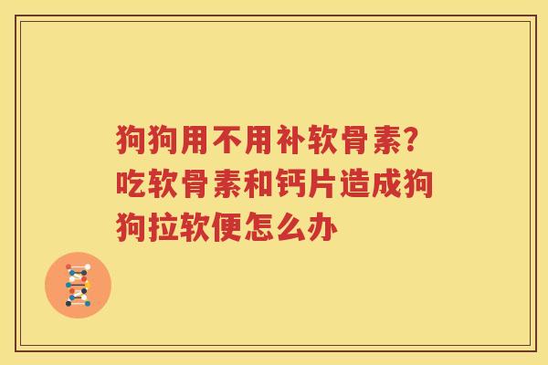 狗狗用不用补软骨素？吃软骨素和钙片造成狗狗拉软便怎么办