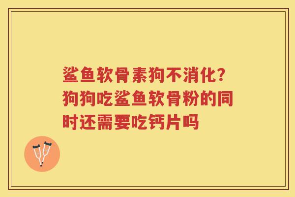 鲨鱼软骨素狗不消化?狗狗吃鲨鱼软骨粉的同时还需要吃钙片吗 鲨鱼软骨素狗不消化?狗狗吃鲨鱼软骨粉的同时还需要吃钙片吗