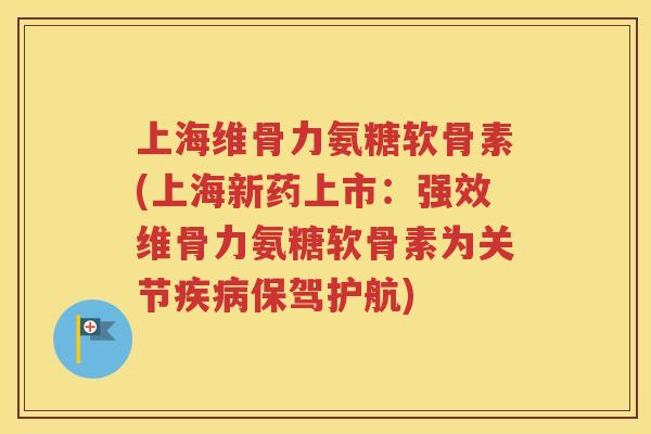 上海维骨力氨糖软骨素(上海新药上市:强效维骨力氨糖软骨素为关节保驾护航) 上海维骨力氨糖软骨素(上海新药上市:强效维骨力氨糖软骨素为关节保驾护航)