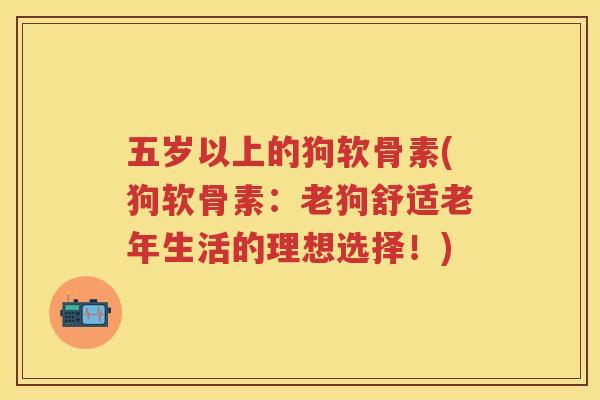 五岁以上的狗软骨素(狗软骨素：老狗舒适老年生活的理想选择！)
