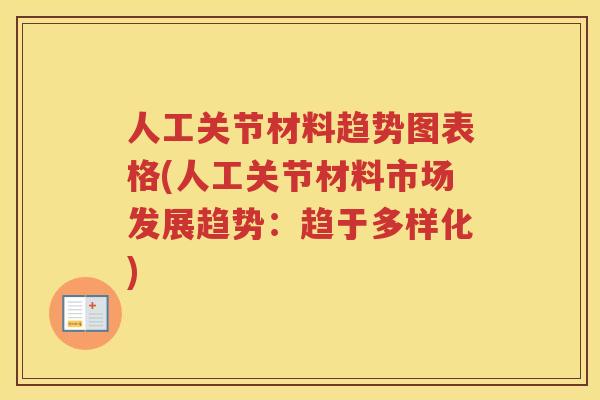 人工关节材料趋势图表格(人工关节材料市场发展趋势：趋于多样化)