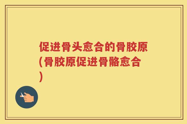 促进骨头愈合的骨胶原(骨胶原促进骨骼愈合) 促进骨头愈合的骨胶原(骨胶原促进骨骼愈合)