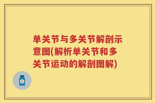 单关节与多关节解剖示意图(解析单关节和多关节运动的解剖图解) 单关节与多关节解剖示意图(解析单关节和多关节运动的解剖图解)