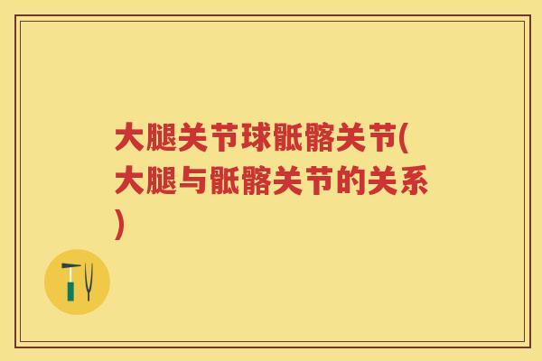 大腿关节球骶髂关节(大腿与骶髂关节的关系)