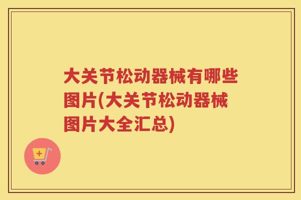 大关节松动器械有哪些图片(大关节松动器械图片大全汇总) 大关节松动器械有哪些图片(大关节松动器械图片大全汇总)