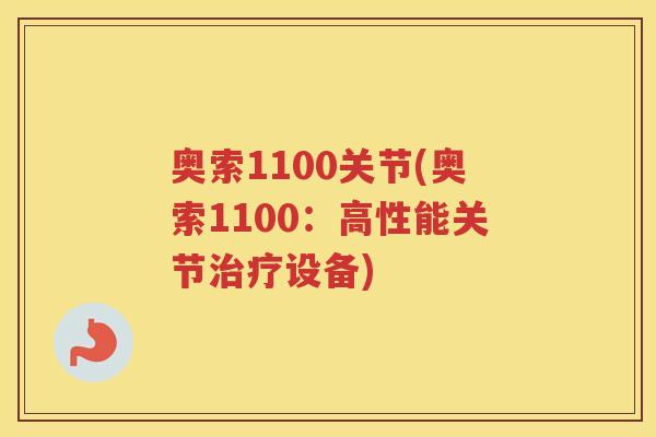 奥索1100关节(奥索1100：高性能关节设备)