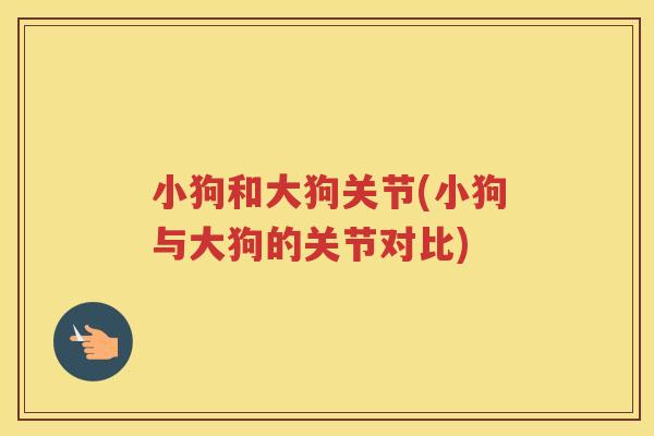 小狗和大狗关节(小狗与大狗的关节对比) 小狗和大狗关节(小狗与大狗的关节对比)