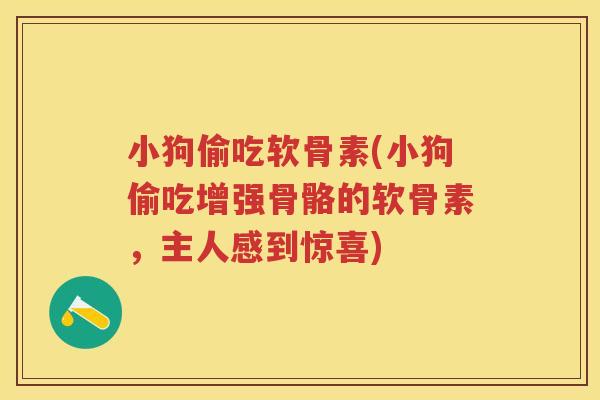 小狗偷吃软骨素(小狗偷吃增强骨骼的软骨素,主人感到惊喜) 小狗偷吃软骨素(小狗偷吃增强骨骼的软骨素,主人感到惊喜)