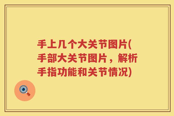 手上几个大关节图片(手部大关节图片,解析手指功能和关节情况) 手上几个大关节图片(手部大关节图片,解析手指功能和关节情况)