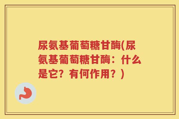 尿氨基葡萄糖甘酶(尿氨基葡萄糖甘酶：什么是它？有何作用？)