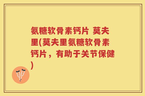 氨糖软骨素钙片 莫夫里(莫夫里氨糖软骨素钙片,有助于关节保健) 氨糖软骨素钙片 莫夫里(莫夫里氨糖软骨素钙片,有助于关节保健)