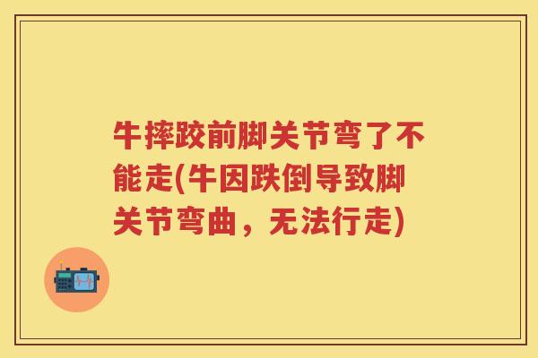 牛摔跤前脚关节弯了不能走(牛因跌倒导致脚关节弯曲,无法行走) 牛摔跤前脚关节弯了不能走(牛因跌倒导致脚关节弯曲,无法行走)