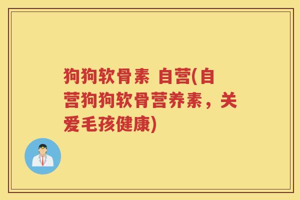 狗狗软骨素 自营(自营狗狗软骨营养素,关爱毛孩健康) 狗狗软骨素 自营(自营狗狗软骨营养素,关爱毛孩健康)