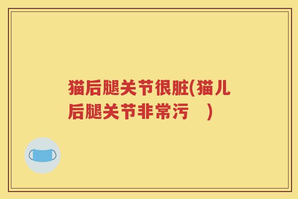 猫后腿关节很脏(猫儿后腿关节非常污 ) 猫后腿关节很脏(猫儿后腿关节非常污 )