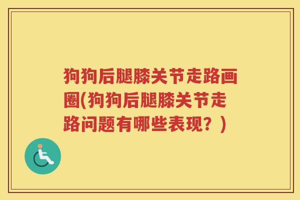 狗狗后腿膝关节走路画圈(狗狗后腿膝关节走路问题有哪些表现？)