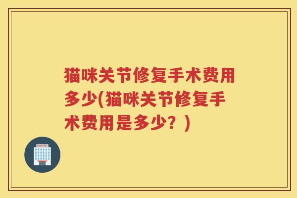 猫咪关节修复手术费用多少(猫咪关节修复手术费用是多少？)