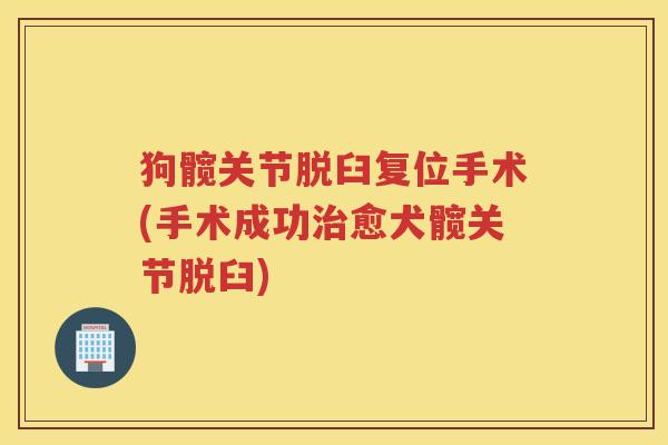 狗髋关节脱臼复位手术(手术成功愈犬髋关节脱臼) 狗髋关节脱臼复位手术(手术成功愈犬髋关节脱臼)