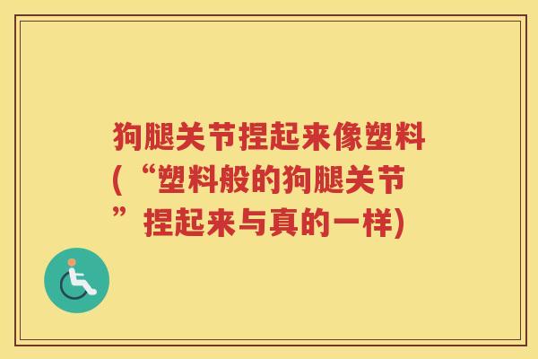 狗腿关节捏起来像塑料(“塑料般的狗腿关节”捏起来与真的一样) 狗腿关节捏起来像塑料(“塑料般的狗腿关节”捏起来与真的一样)